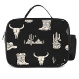 MEIKKO Western Theme Lunch Box Yalıtımlı Öğle Yemeği Çantası Erkekler ve Kadınlar için Su Şişesi Tutacağı ile Çalışmak için Dayanıklı Beslenme Çantası
