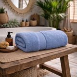Meine Home Çelik Mavisi Banyo Havlusu %100 Pamuk 70X140