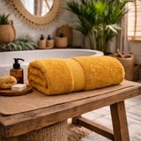 Meine Home Hardal Sarısı Banyo Havlusu %100 Pamuk 70X140