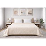 Meine Home Krem Peluş Battaniye 200X220 cm - Çift Taraflı - 200 x 220 cm