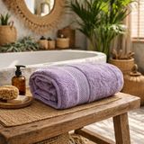 Meine Home Pastel Mor Banyo Havlusu %100 Pamuk 70X140