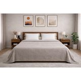 Meine Home Taş Rengi Peluş Battaniye 200X220 cm - Çift Taraflı