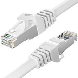 MEIPEK Ethernet Kablosu 5 Metre Cat 6 Yüksek Hızlı 1000Mbps 250MHz Koruması Internet Kablosu Beyaz Lan Kablosu Uzun 15ft Network Kablosu 5M