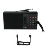 Meir M-568BT Bluetooth Hoparlör Şarjlı Fm Mini Cep Radyosu