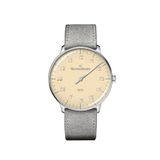 Meistersinger S-nes935s Neo Special Light Gri Deri Erkek Saati - Sarı
