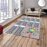 Meka Çocuklar Için Çarpım Tablolu Lastikli Kadife Halı Örtüsü - 155 x 235 cm - Renkli