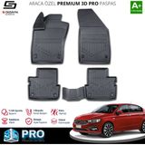 Meka Part Fiat Egea Sedan 3D Pro Havuzlu Paspas 2015-2020 A+ Kalite - Siyah