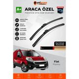 Meka Part Fiat Fiorino Ön Cam Silecek Seti 2008 Üzeri Premium Araca Özel 65-48 cm A+ Kalite - Siyah