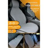 Meka Part Terletmez Oto Koltuk Koruyucu Kılıf %100 Pamuk 5 Li Tam Set Füme Beyaz Seat Ibiza Tüm Modeller - Füme - Beyaz