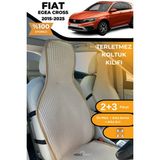 Meka Part Terletmez Oto Koltuk Koruyucu Kılıf %100 Pamuk 5 Li Tam Set Krem Fiat Egea Cross - Bej