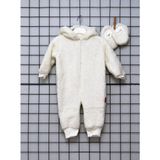 MEKABABY Peluş Patikli Tulum - 9 - 12 Ay - Beyaz