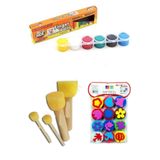 Mekafix 15 ml Parmak Boyası Eva Baskı Set 3'lü Glance-12'li Eva Baskı Set