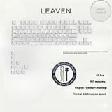 Mekanik Klavye Tuş Takımı-pbt Çift Baskı Keycap Seti- Çizgi Desenli 97 Tuşlu -beyaz Tuş Takımı beyaz