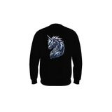 Mekanik Unicorn Unisex Sweatshirt (50, Siyah, 2XL)