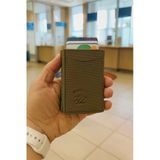 Mekanizmalı Rfid Özellikli Cüzdan Kredi Kartlık - Dokulu Suni Deri - Haki