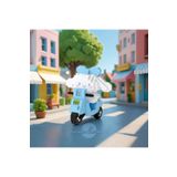 MEKANSM Cinnemoroll Scooter – Sanrio Serisi DIY 3D Yapboz Blok Seti | 339 Parça Eğitici Kendin Yap