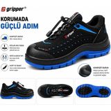 Mekap GRİPPER GPR-301-S1 MAGNAFİC KOMPOZİT BURUNLU İŞ AYAKKABISI - Siyah - Mavi