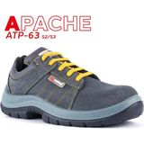 Mekap İş Ayakkabısı - Apache Atp63 Gray Suede S2 - Siyah