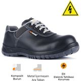 Mekap Policap 294-01 S3 Src Vidala Deri Kompozit Burun Elektrikçi İş Ayakkabısı - 0 - Siyah