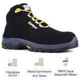 Mekap Pro Gripper Gpr-54 S3 Src Hro Mid Mikrofibe Süet Deri Fiberglass burun Kevlar Ara Taban Iş Botu - Siyah