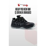 Mekap Pro Neon RMK 83 S2 Alüminyum Burunlu Suya Dayanıklı Siyah İş Güvenlik Ayakkabısı