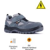 Mekap Pro Policap 157-01 S1 Src Süet Deri Fiberglass burun Elektrikçi Iş Ayakkabısı - Gri