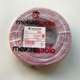 Mekas Bitişik Kordon Kablo 2x0,75 Kırmızı Beyaz 100 Metre