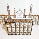MEKECE Ramazan Takvimi Rtm-01 | Eğitici Ahşap Oyuncak - Çekmeceli Ramazana Özel Hediye Kutuları - Ahşap - Bej - 50 x 39 x 10 cm Kasa - 7,5 x 6 x 5,5 cm Çekmece - 3mm MDF