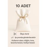 MEKİK BUTİK 10 adet Beyaz 9x12 ham bez kese , kına kesesi , lavanta kesesi , bez poşet