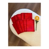 MEKİK BUTİK 50 Adet Kırmızı Saten Bez Kese -9x12- Kına Kesesi -lavanta Kesesi - Hediye Kesesi