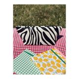 MEKİK BUTİK ZEBRA DESENLİ Çevre Dostu Yıkanabilir Fermuarlı BEZ KALEMLİK / Makyaj çantası