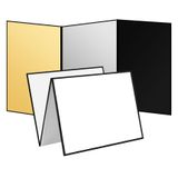 Meking 17 "x 12" Işık Reflektörü, 4'ü 1 Arada Fotoğraf Reflektör Karton, Yiyecek ve Ürün Fotoğrafçılığı için Katlanır Işık Difüzör Kartı Aydınlatma - Beyaz/Siyah/Parlak/Gümüş