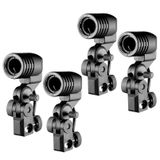 Meking E27 Ampul Tutucu Standı, Fotoğraf Şemsiyesi Standı Dış Mekan İç Mekan Fotoğrafçılık Stüdyo Lamba Ampulleri Braketi, 4 Paket