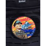 MEKOTEX "istikbal Göklerdedir" Yazılı Atatürk Plastik Arma Patch - Cırtlı Atatürk Peç 3D Kabartmalı Kaan Jetli Temalı - Çok Renkli - 9.5CM