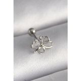 Meks 316L Çelik Gümüş Renk Zirkon Taş Detay Kurdele Model Tragus Piercing