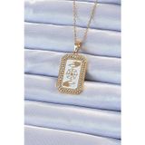 Meks 316L Çelik Zincir Altın Renk Mineli Zirkon Taşlı Göz Figür Tarot Kolye 5886 - HEPIDE7563-4674