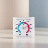 Meks -50°c +50°c Kendinden Yapışkanlı Kare Sıcaklık Ölçer Bimetalik Termometre - 0-Siyah