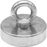 Meks 80MM Dev Deniz Mıknatısı - Fishing Magnet - Neodyum Daimi Çelik Mıknatıs - Halkalı Pot Mıknatıs - N