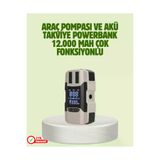 MEKs Araç Akü Takviye Cihazı Ve Lastik Şişirme Pompası 12.000 Mah - Hep-1826-9580