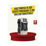 MEKs Araç Lastik Şişirme Pompası Ve Akü Takviye Powerbank Bir Arada - Hep-4330-8367