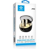 Meks Arbaks ARB-707 Siyah-Altın Bluetooth 5.4 Anc Şeffaf Tasarımlı Tws Kablosuz Kulaklık