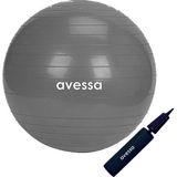 Meks Avessa Pilates Topu 55 cm Gri Pompalı