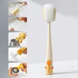 Meks Bakım Fırçası 1 Arada Farklı Kullanım Alanlarına Uygun Şişe Sürahi Kavanoz Pipet Kapak Emzik ve Bib - 108 cm - 00-Siyah - Beyaz