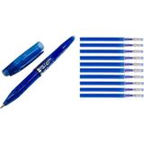 Meks Bluestar Ütü Buharı ve Isı ile Uçan Silinebilen Refill Kalem Içi ve Kalem Mavi 11 Adet, 04062021UKL