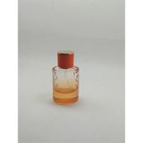 Meks Boş Silindirik Cam Parfüm/kolonya Sprey Şişesi, Kolay Doldurulabilir, Turuncu Renkli, 50ML