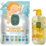 Meks Eyüp Sabri Tuncer Bebek Çamaşır Deterjanı 1500 ml ve Bebek Şampuanı 600 ml