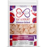 Meks Freeze-Dried Tavuk Göğsü Kedi Atıştırmalık MAMA%100 Doğal Katkısız Ödül Maması (1 Paket)