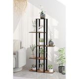Meks Gardenya Dekoratif Çiçeklik Raf – 60X25X120 cm | Mdf Gövde, Pvc Kenar, Kolay Kurulum, Demonte Gönde