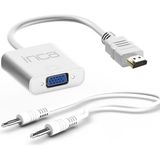 Meks Inca HDMI To VGA Jakli (Ses Kablosu Dahil) Beyaz