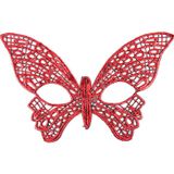 Meks Kırmızı Dantel Masquerade Maskesi 7 No